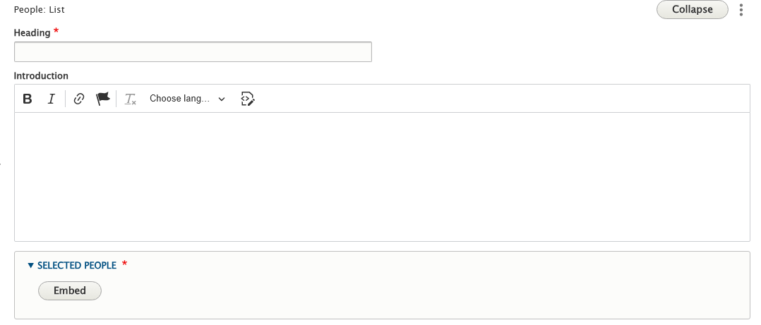 screenshot of people list flex content item