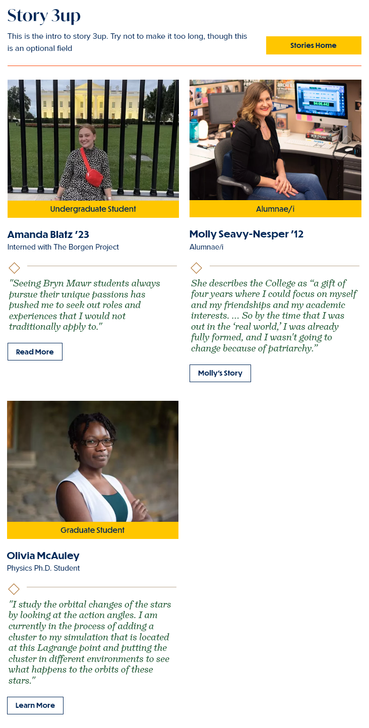 screenshot story 3-up manual display