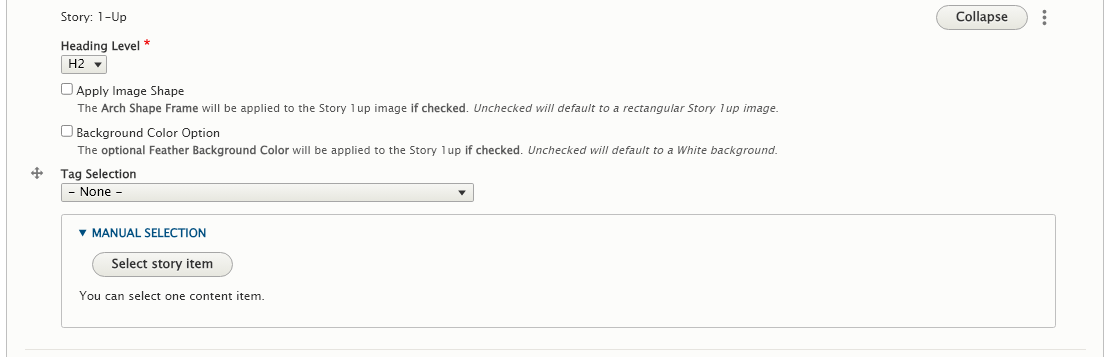 screenshot story 1-up edit form