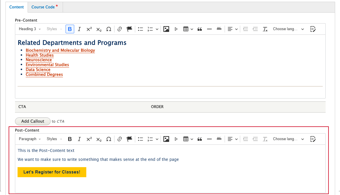 screenshot course post-content field