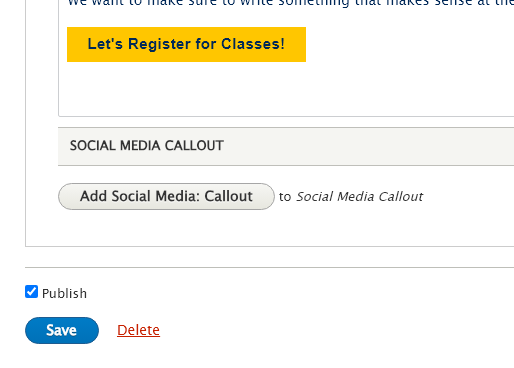 screenshot course social media callout field