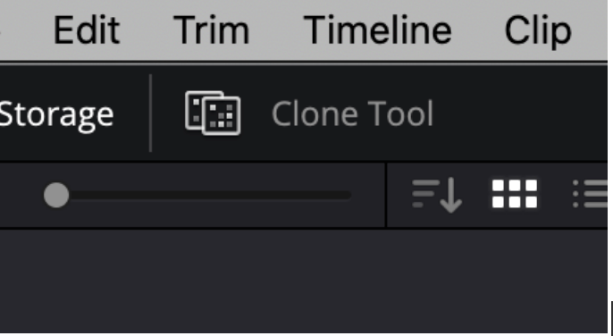 Location of the Clone Tool in DaVinci Resolve.