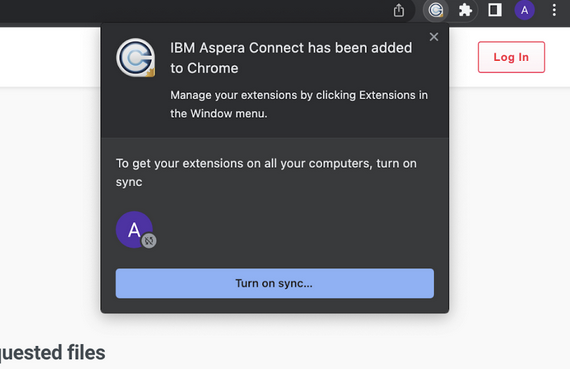 The CineSend Requests Upload page, showing the confirmation of installation.