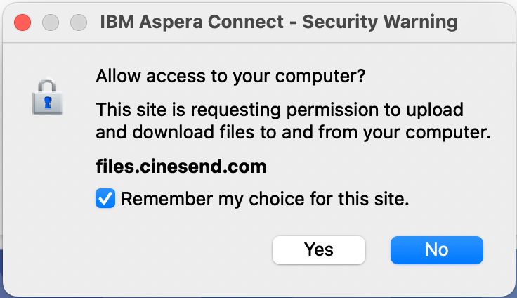 The security warning window with the yes button circled.