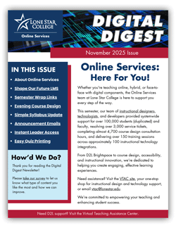 Cover page of the Digital Digest Newsletter