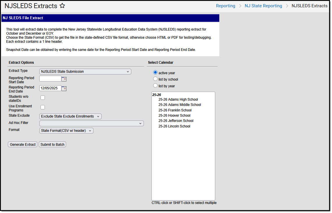Image of the SMART State Submission editor.
