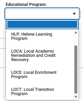 Summer education program options.