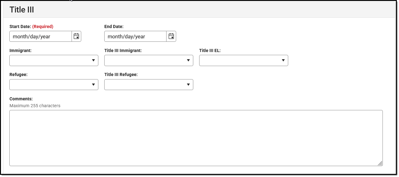 Screenshot of the Title III program editor