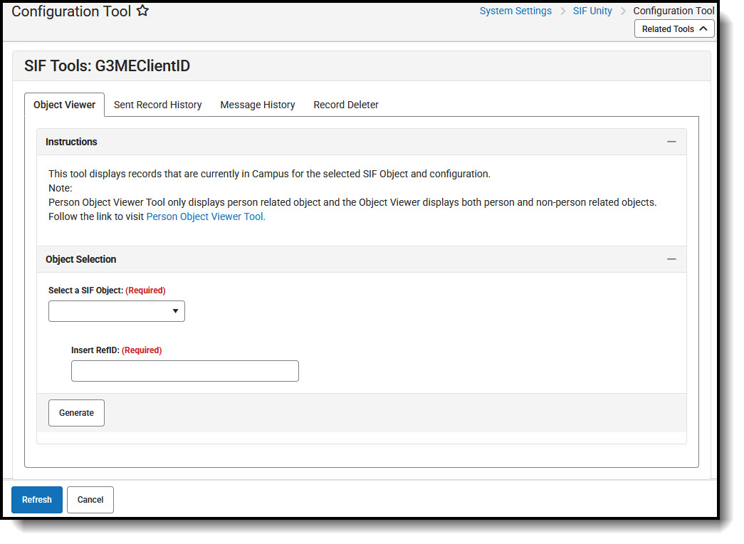 Screenshot of the SIF Unity Object Viewer.