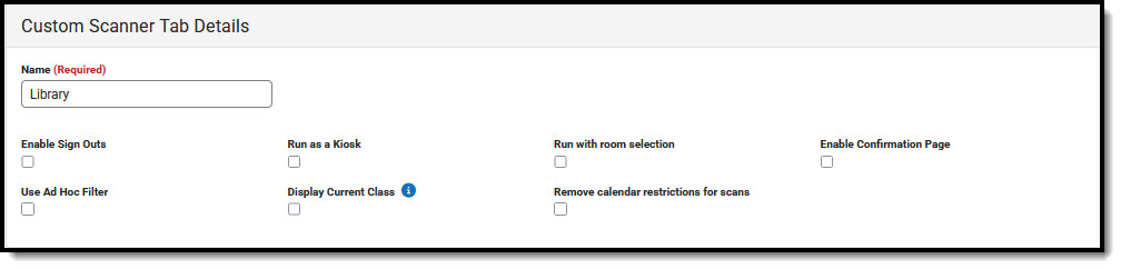 Screenshot of the Custom Scanner Settings Editor