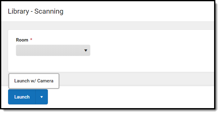 Screenshot of a custom scanner with the Run with room selection option