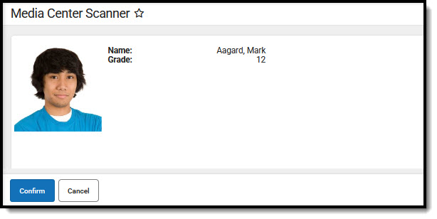 Screenshot of Scanner with Confirmation Page Enabled