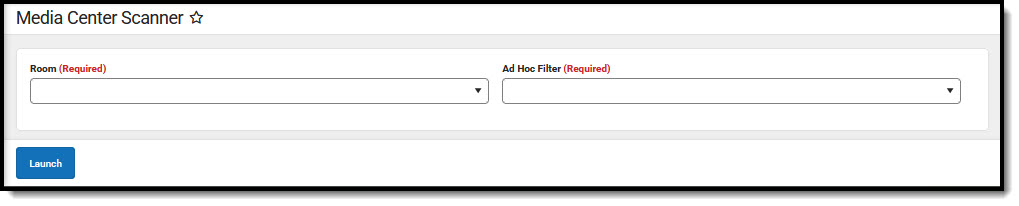 Screenshot of a sample launch screen for a custom scanner with Additional Setup Selections