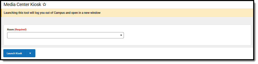Screenshot of a sample launch screen for a kiosk with Additional Setup Selections