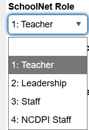 Schoolnet role list