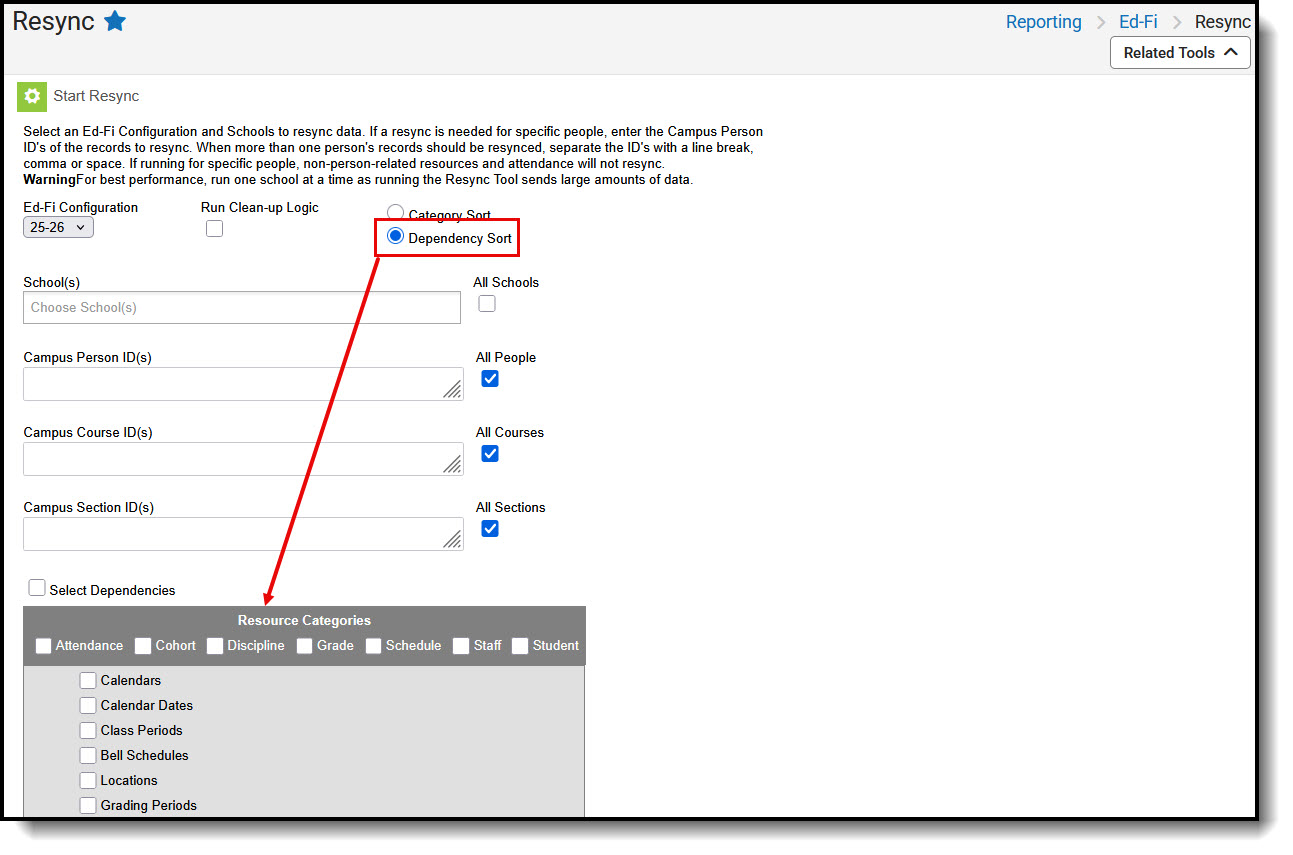 Screenshot of Dependency Sort.