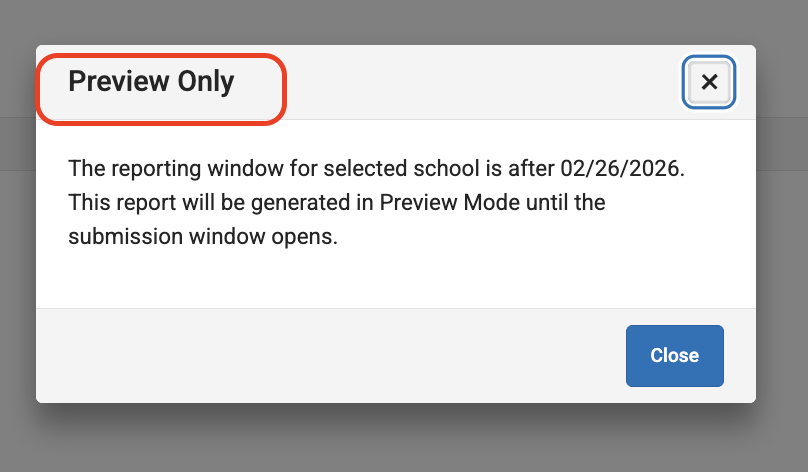 preview only it is before the review window