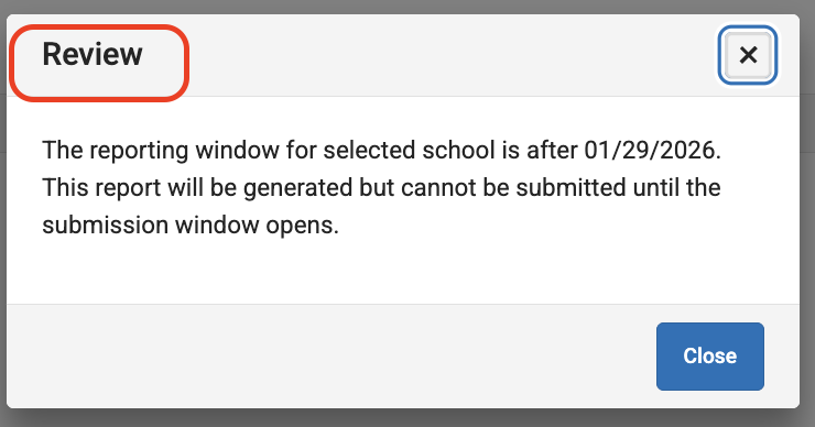 review the pmr can be reviewed but not submitted
