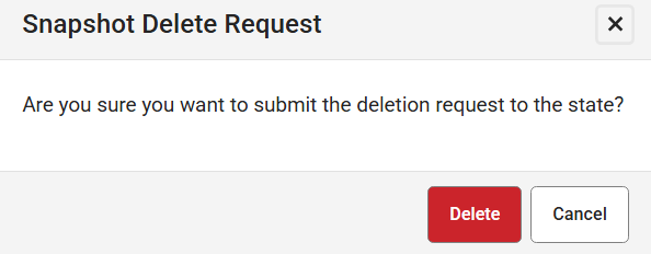 Snapshot delete requests