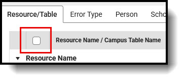 Screenshot of Select All checkbox.