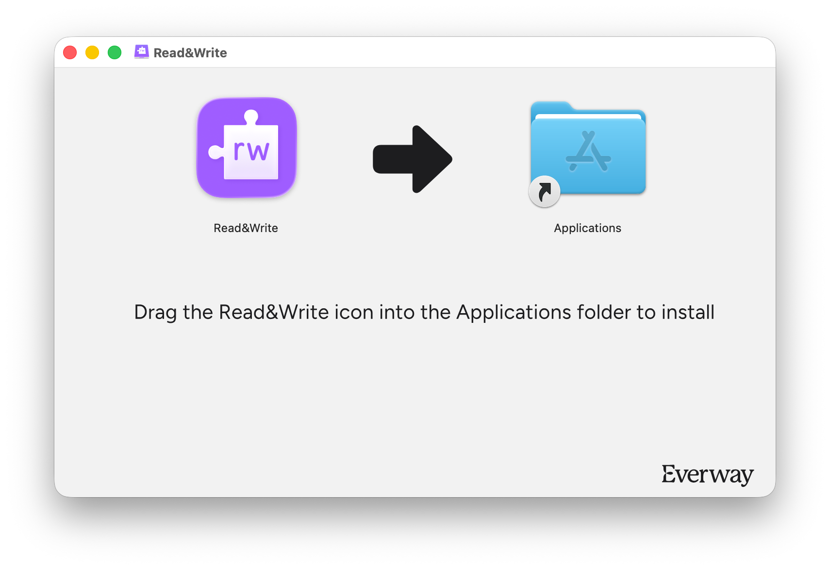 DMG installer window