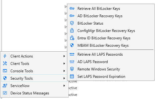 Right Click Tools submenu icons
