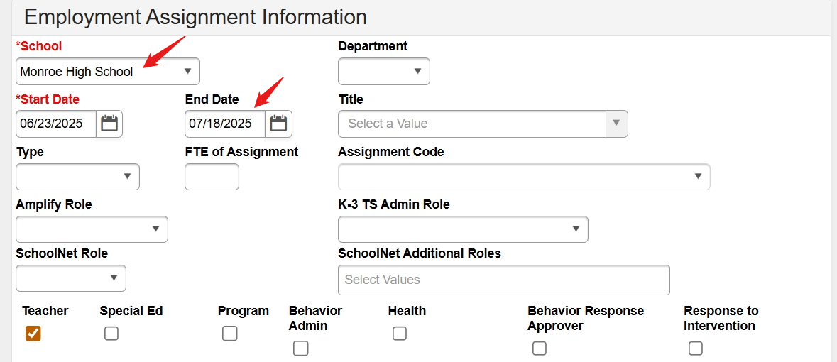 ending summer school district assignments