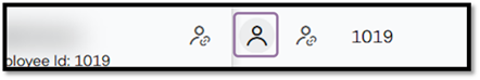 Locate the employee you want to view, then click the Employee Information icon. This icon is a single person.