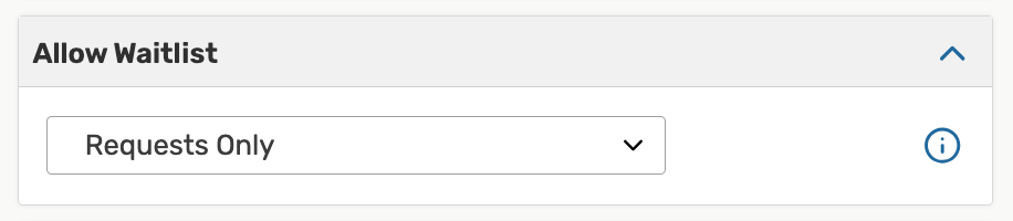 Allow Waitlist setting in the location details.