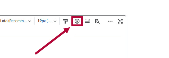 Identifies Accessibility Checker icon