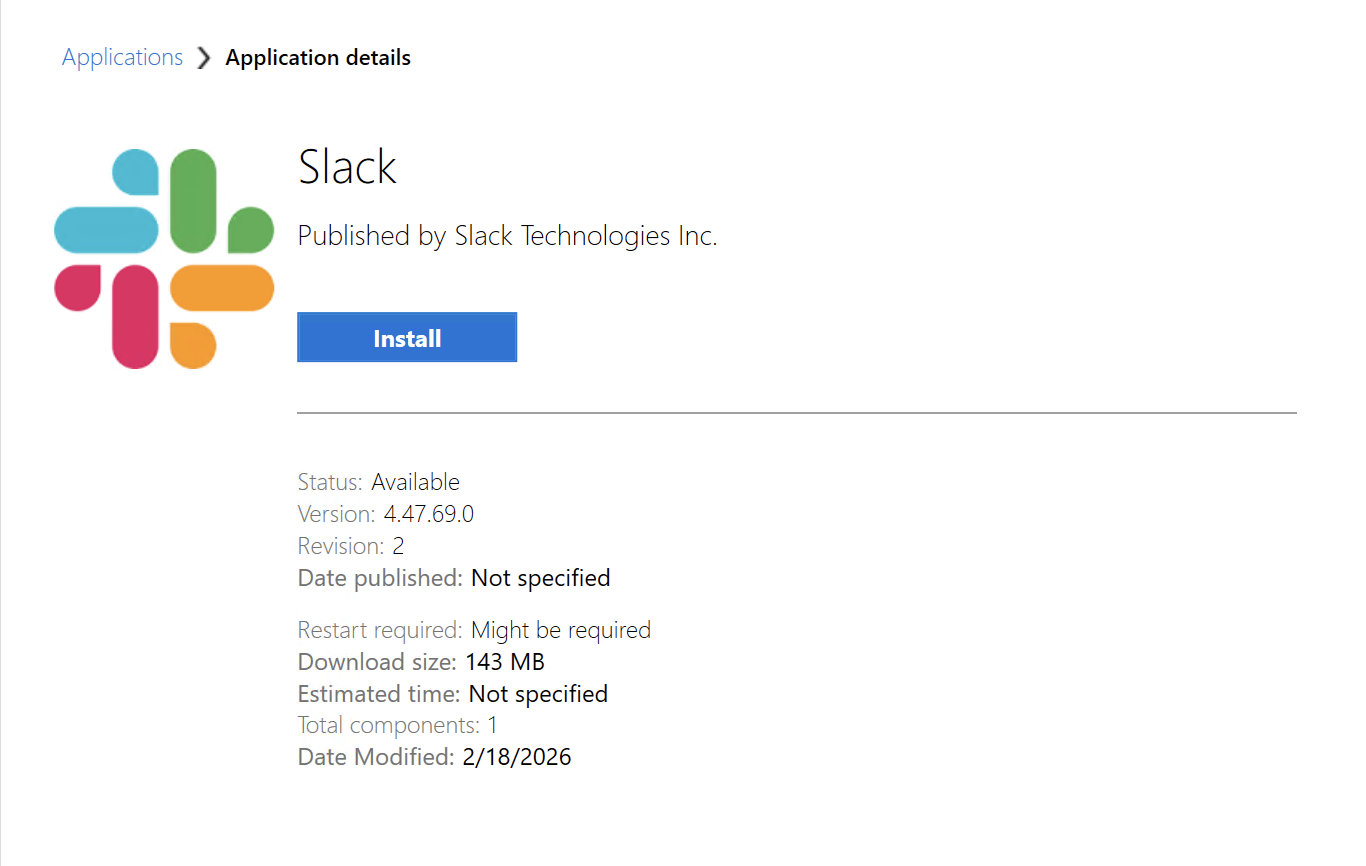 the "install" button for a software in software center